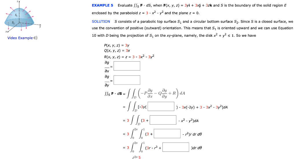 Solved Example 5 Evaluate Sss F Ds When Fx Y Z 3yi 1100