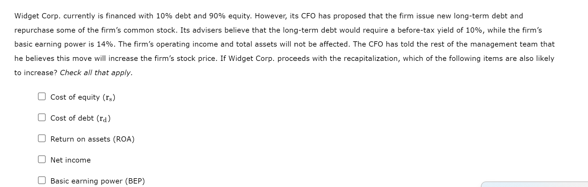 Solved 3. The effect of financial leverage on ROE Companies | Chegg.com