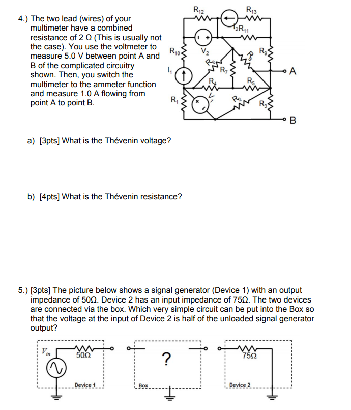 Solved Riz R13 12r11 Rio V Re 4 The Two Lead Wires Of Chegg Com