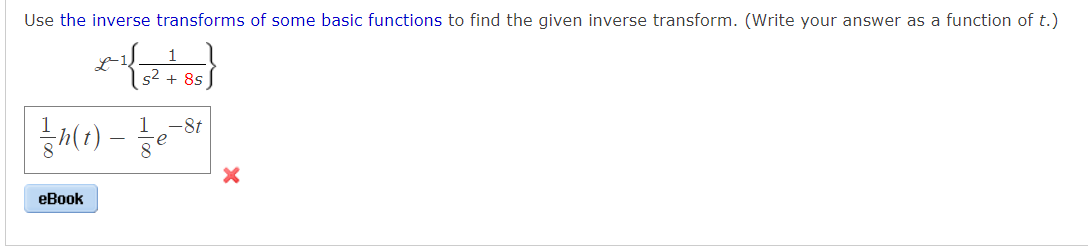 Solved Use The Inverse Transforms Of Some Basic Functions To | Chegg.com