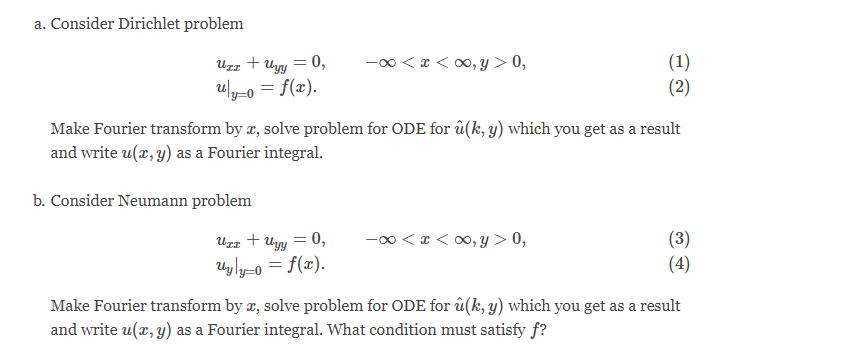 Solved A Consider Dirichlet Problem 00 0 Uz Wyy 0 Chegg Com