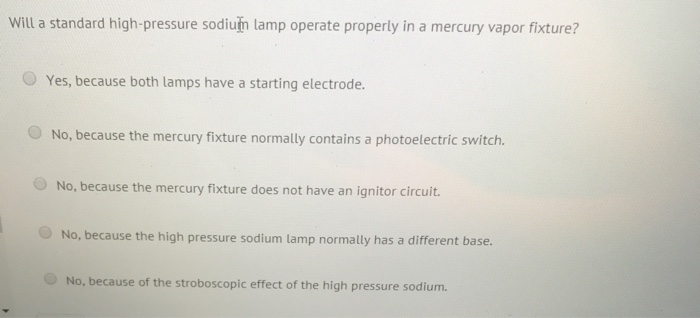 Solved A deluxe fluorescent lamp or deluxe mercury vapor | Chegg.com