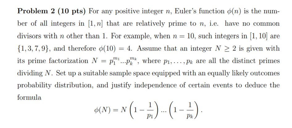 Solved Problem 2 (10 pts) For any positive integer n, | Chegg.com