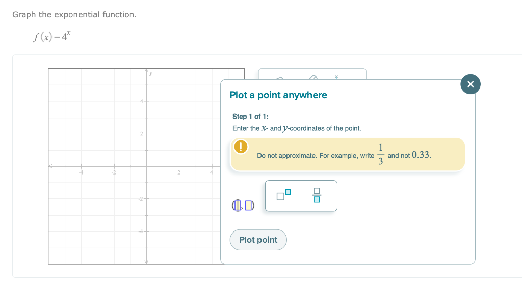graph the exponential function y 2 4.5 x