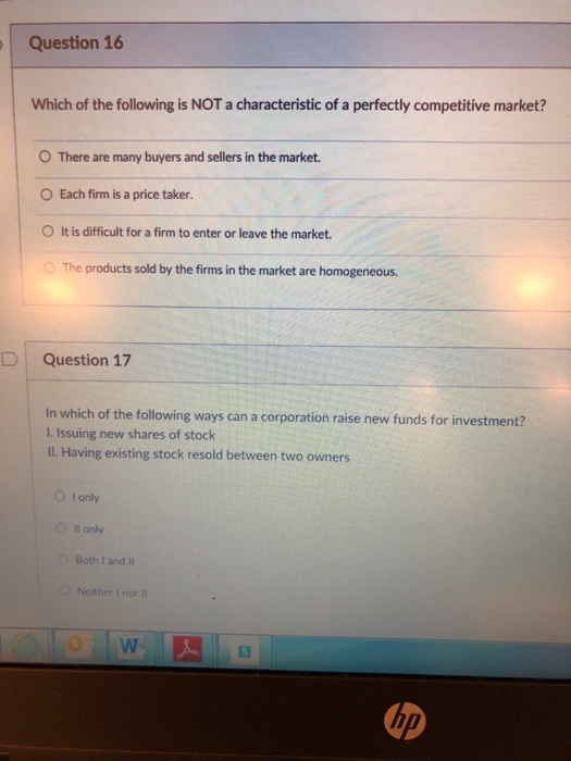 Solved Question 16 Which of the following is NOT a