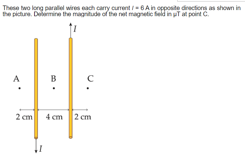 Solved These Two Long Parallel Wires Each Carry Current / = | Chegg.com