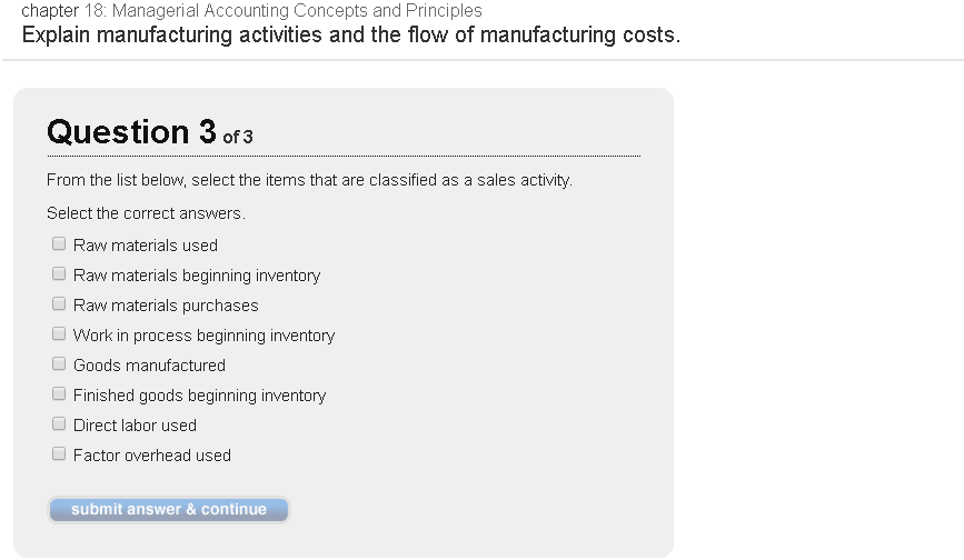 Solved chapter 18: Managerial Accounting Concepts and | Chegg.com