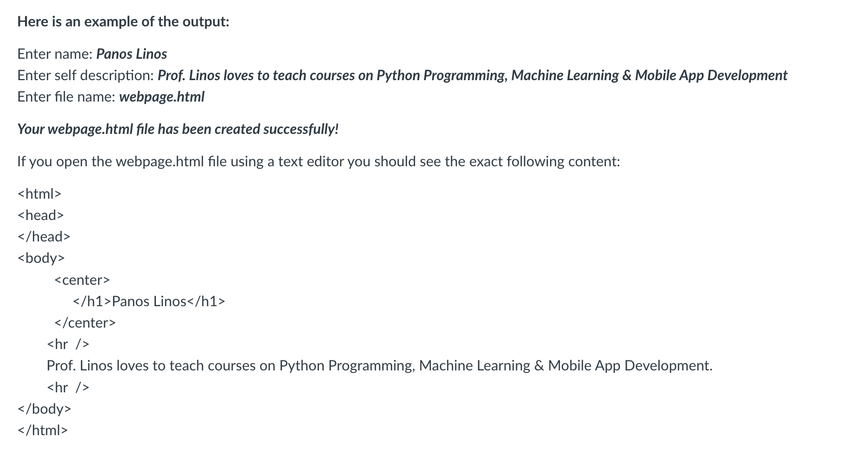 Solved For this assignment you will complete the programming | Chegg.com