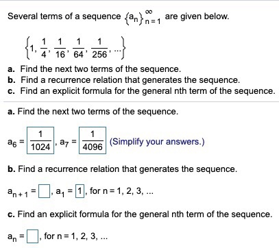 Solved Consider the following infinite series. Complete | Chegg.com