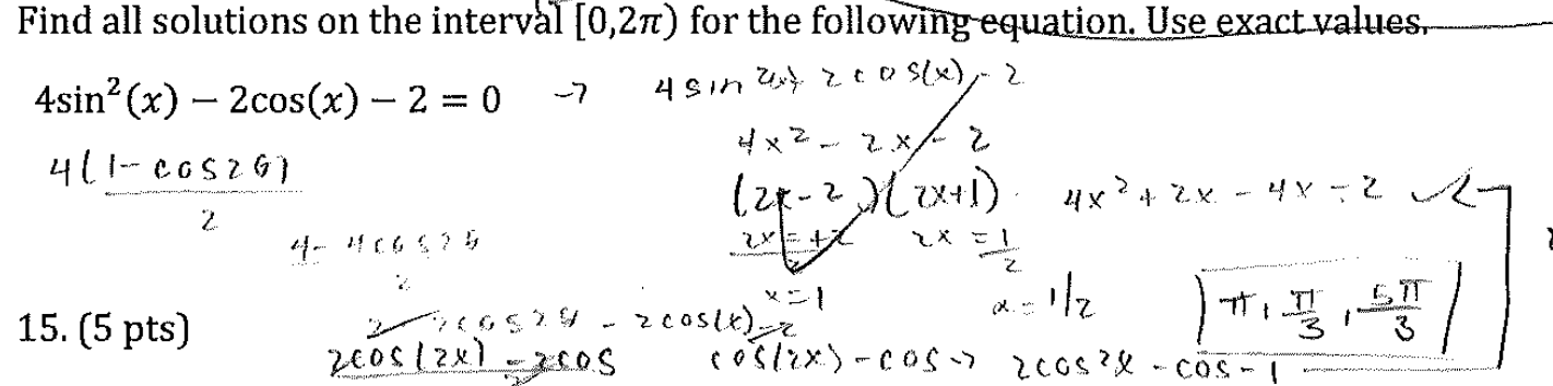 Find all solutions on the interval [0,2π) for the | Chegg.com