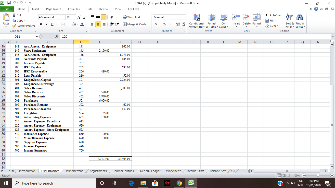 Summative Project BAF3M Financial Accounting | Chegg.com