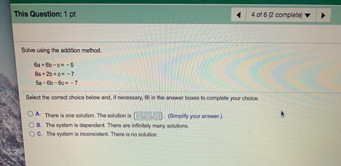 Solved This Question: 1 pt 4 of 6 (2 complete Solve using | Chegg.com
