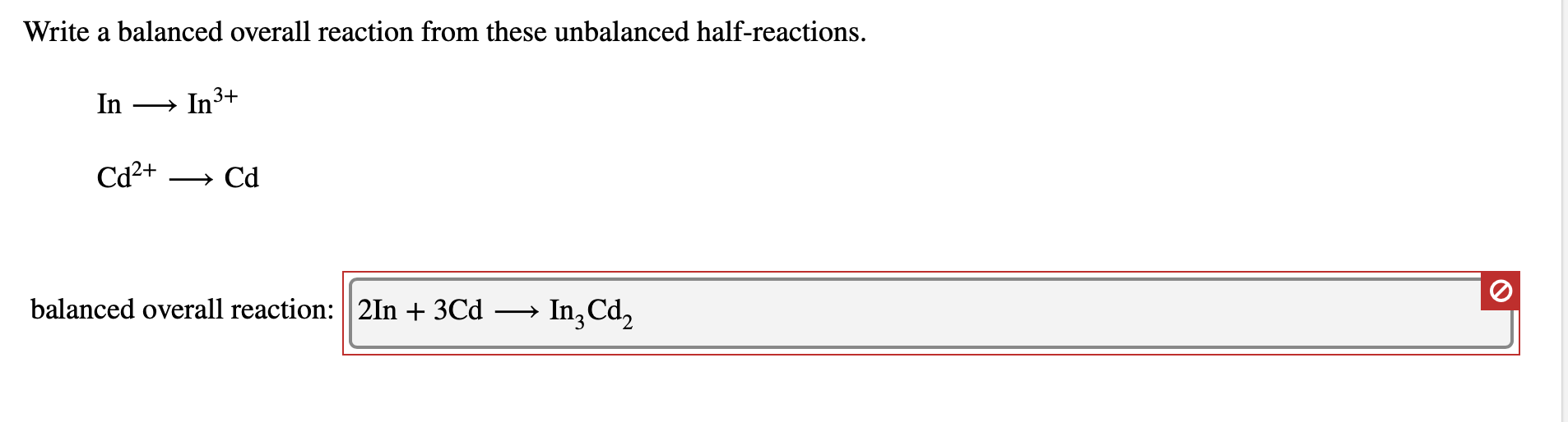 Write A Balanced Overall Reaction From These Chegg 