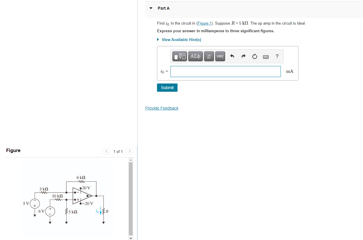 Solved Part A Find i, in the circuit in (Figure 1). Suppose | Chegg.com
