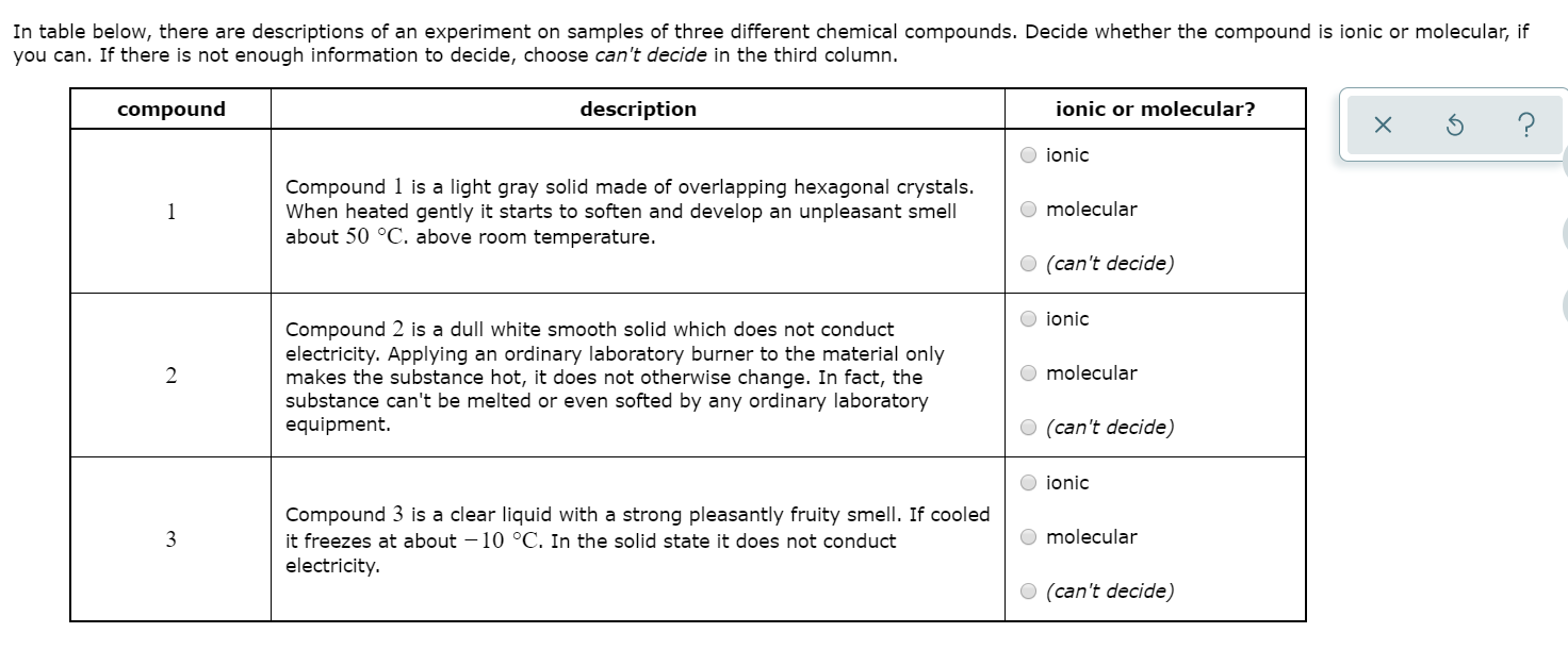 Solved In table below, there are descriptions of an | Chegg.com