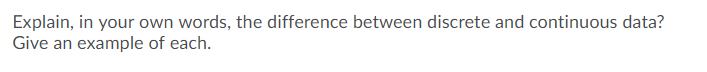 Solved Explain, in your own words, the difference between | Chegg.com