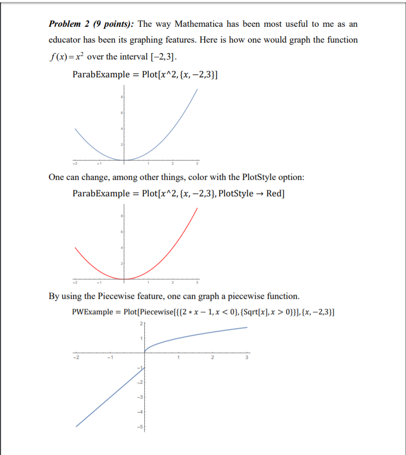 Problem 1 (6 points): Mathematica has powerful | Chegg.com