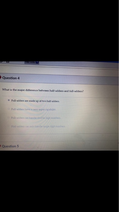 Solved Question4 What is the major difference between | Chegg.com