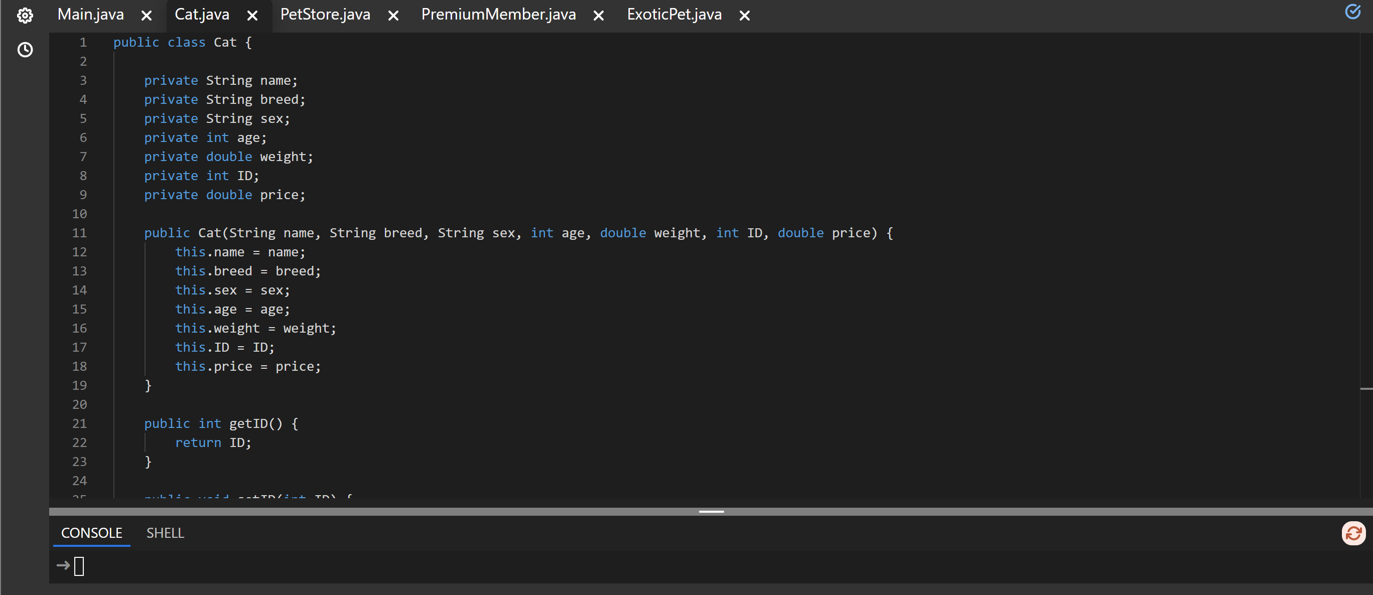 Solved Pet Store System ***Please answer the ENTIRE post | Chegg.com