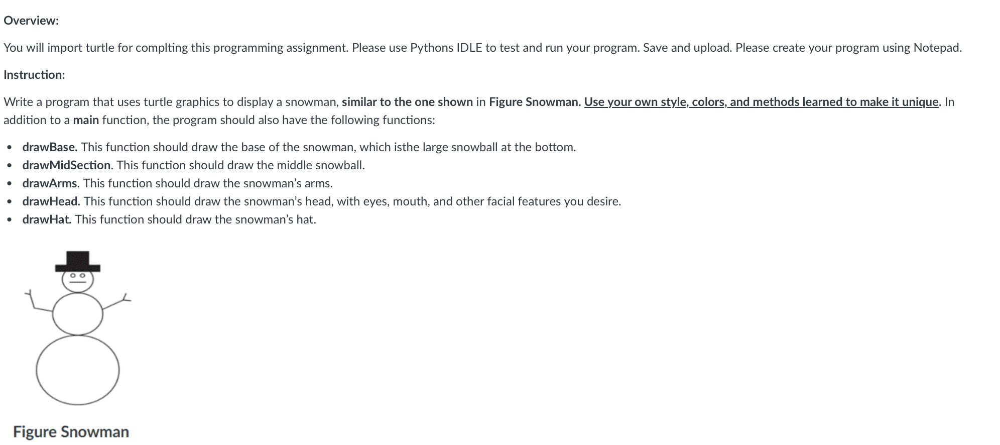 PYTHON PLEASE!Overview:You will import turtle for | Chegg.com
