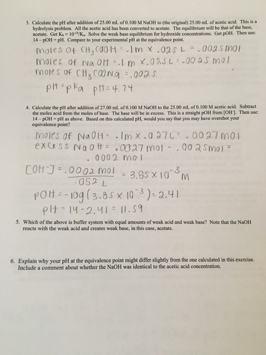 Solved These calculations will you pH Calculation take | Chegg.com