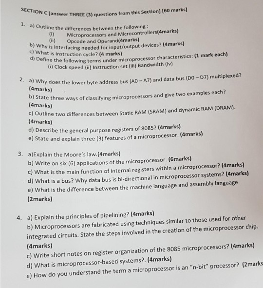 Solved SECTION A Answer ALL questions in this Section][20 | Chegg.com