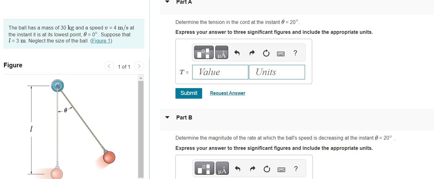 Solved Determine The Tension In The Cord At The Instant | Chegg.com