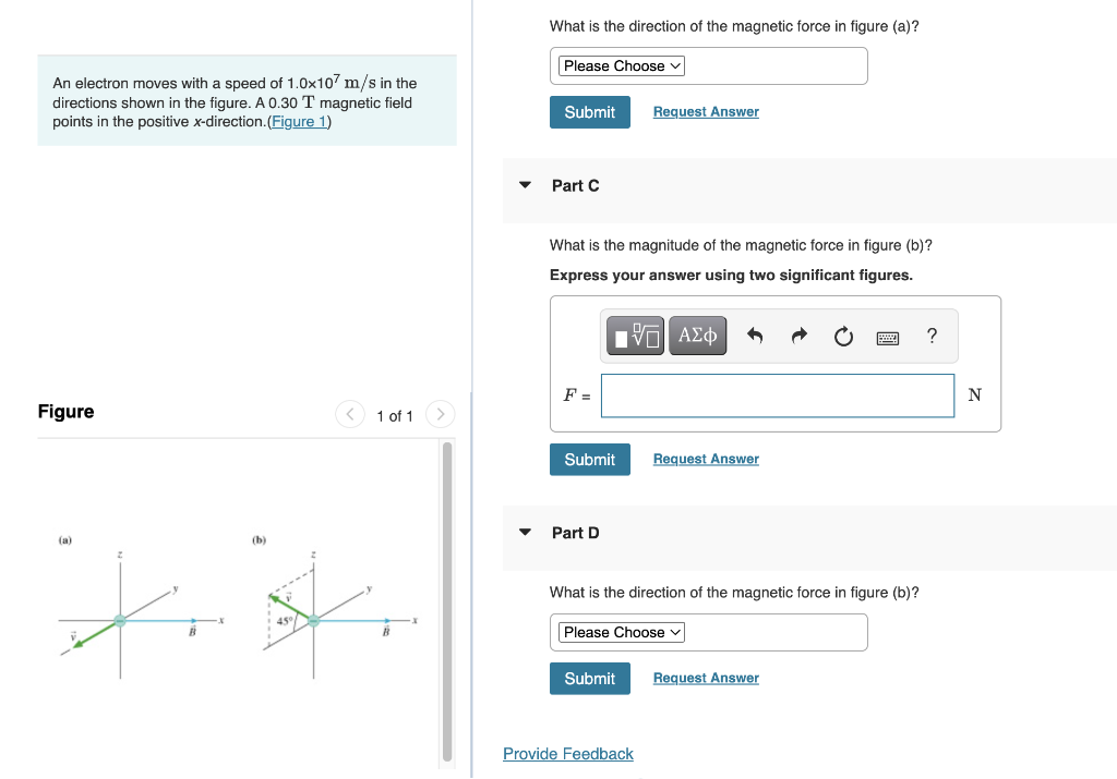 Solved An electron moves with a speed of 1.0×107 m/s in the | Chegg.com