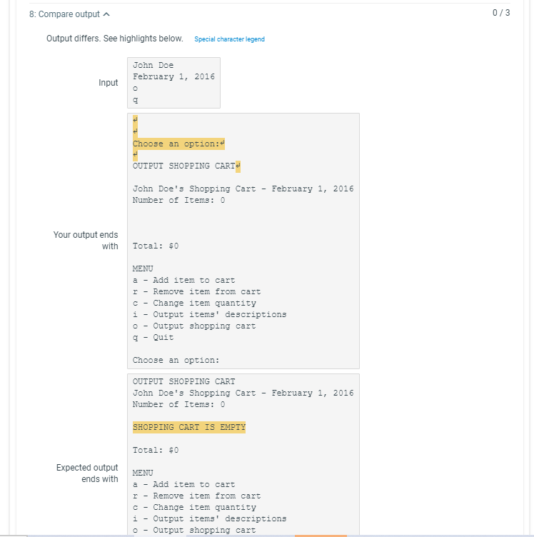 Shopping Cart Python Code Solved 9.12 LAB*: Program: Online shopping cart (Part 2) | Chegg.com