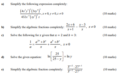Solved a) Simplify the following expression completely: | Chegg.com