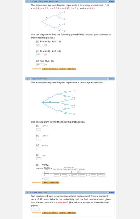 Solved The accompanying tree diagram represents a two-stage | Chegg.com
