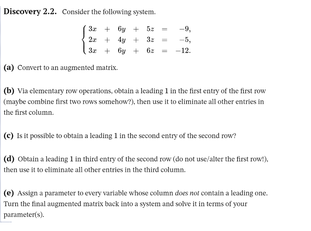 Solved Discovery 2.1. Consider the following system. Chegg