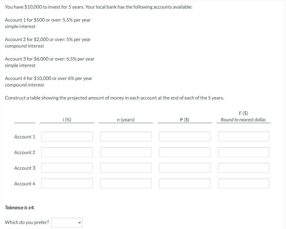 Solved Construct a table showing the projected amount of | Chegg.com
