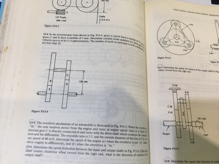 Solved In the reverted gear train shown in Fig. P13-4. gears | Chegg.com