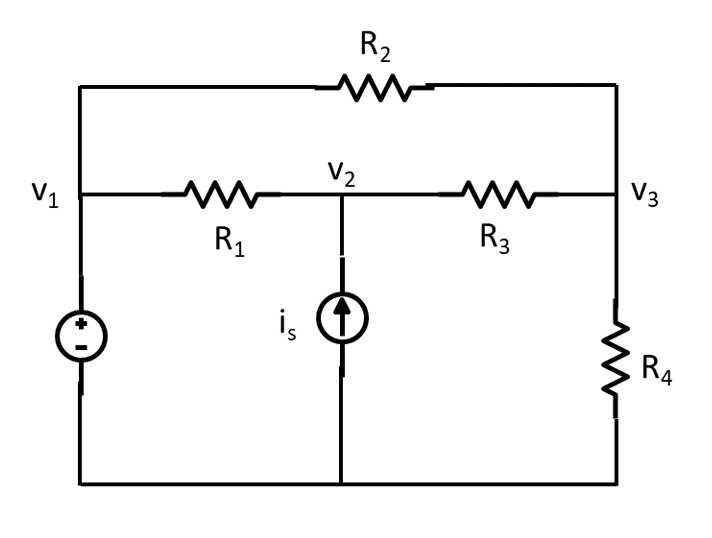 Solved For the following circuit, write the matrices G and I | Chegg.com