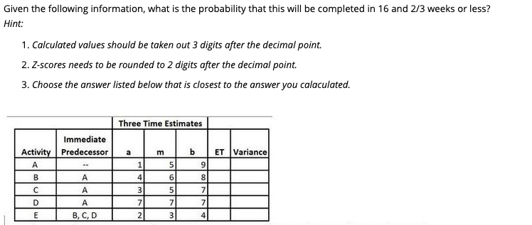 Solved Given the following information, what is the | Chegg.com