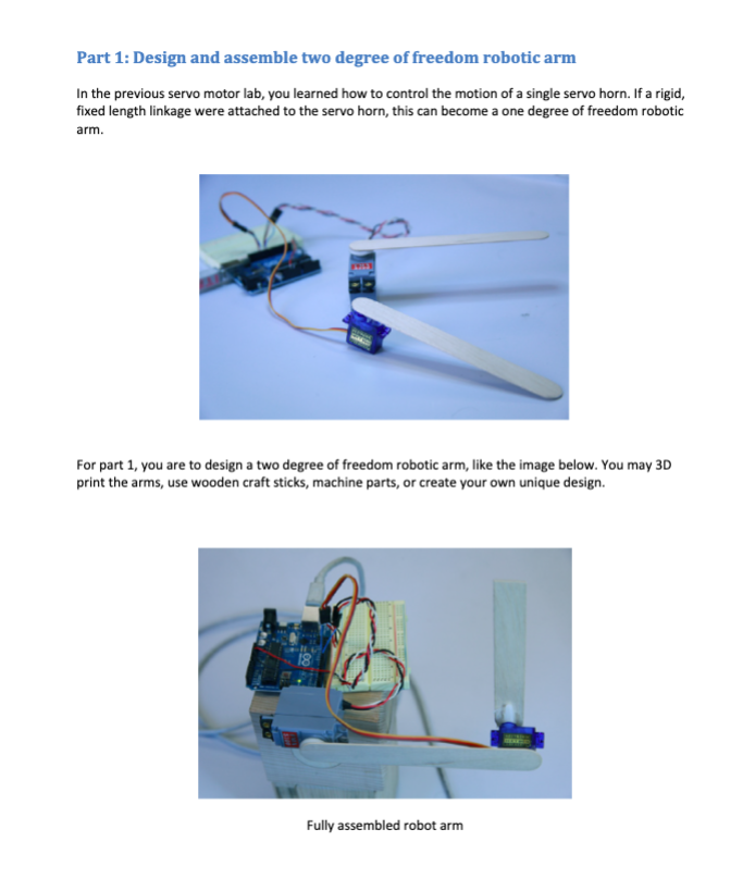 Arduino Robotic Arm: Dual linkage, Forward Kinematics | Chegg.com