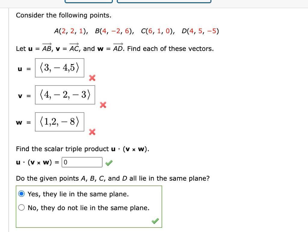 Solved Consider The Following Points. A(2, 2, 1), B(4, -2, | Chegg.com