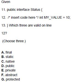 Solved Given 11. public interface Status { 12. /* insert | Chegg.com