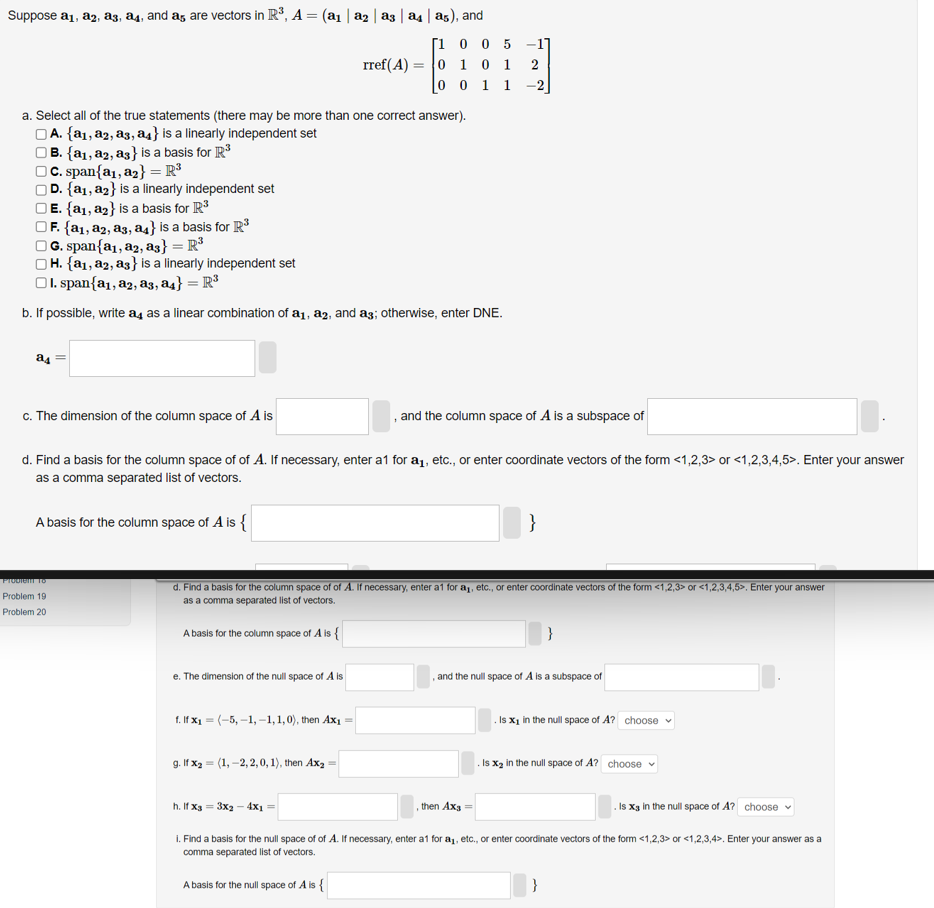 Solved Suppose a1,a2,a3,a4, and a5 are vectors in | Chegg.com
