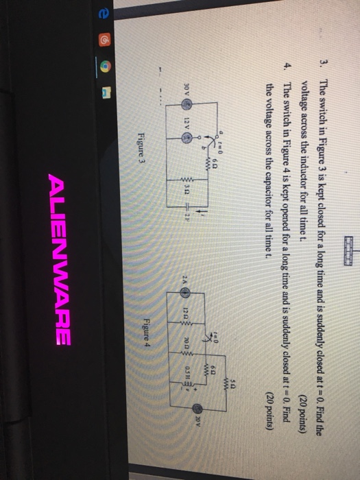 Solved The switch in Figure 3 is kept closed for a long time | Chegg.com
