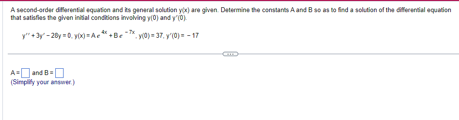 Solved A Second-order Differential Equation And Its General 