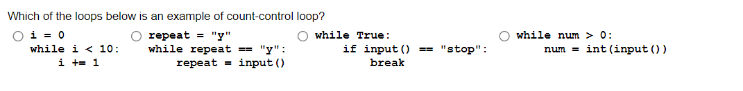 Solved Which of the loops below is an example of | Chegg.com