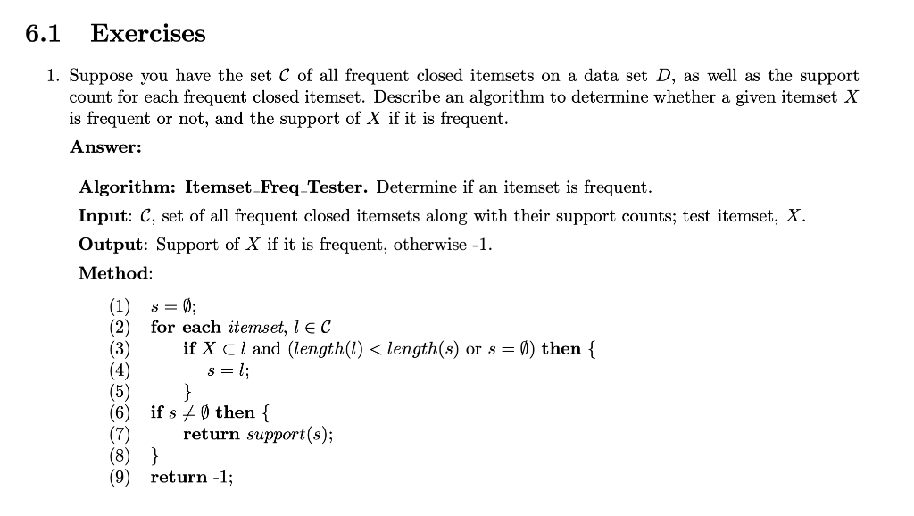 Solved: 6.1 Exercises 1. Suppose You Have The Set Of All F... | Chegg.com