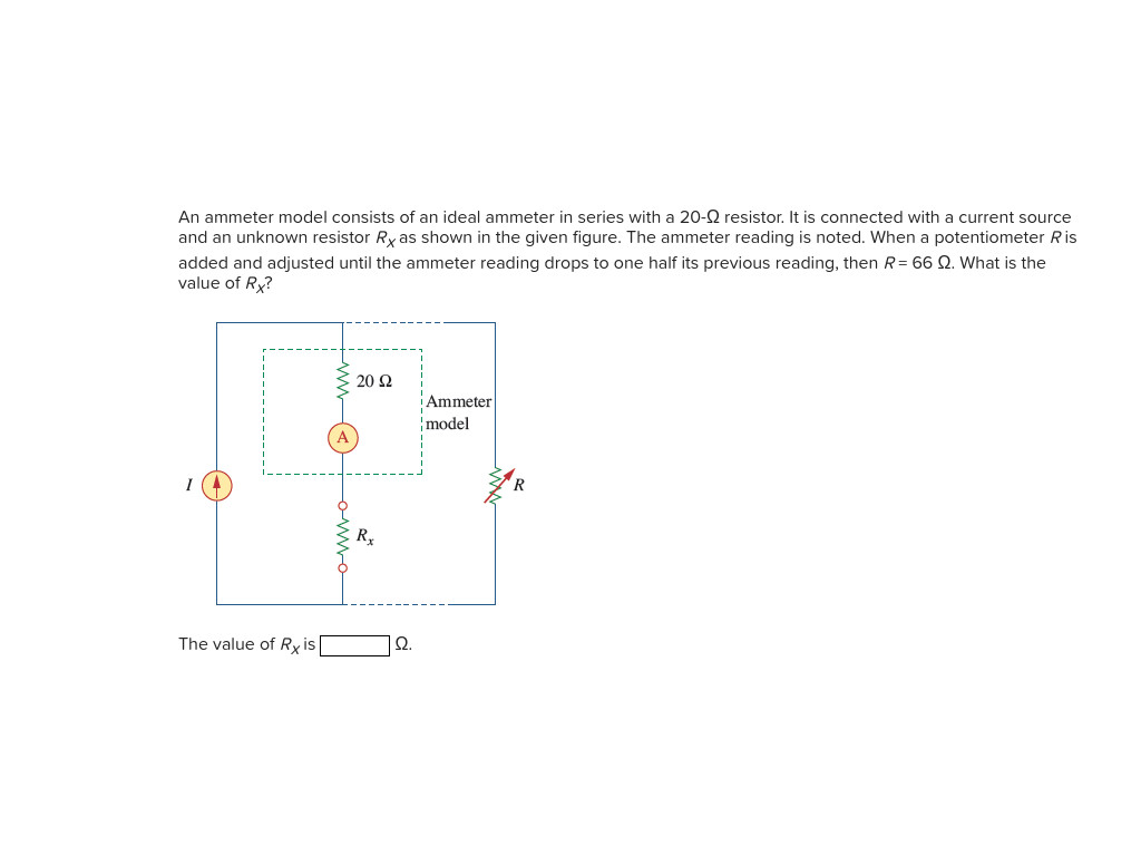 Solved An ammeter model consists of an ideal ammeter in