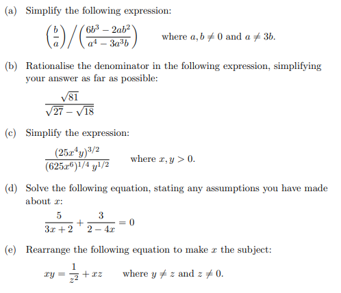 Solved (a) Simplify The Following Expression: | Chegg.com