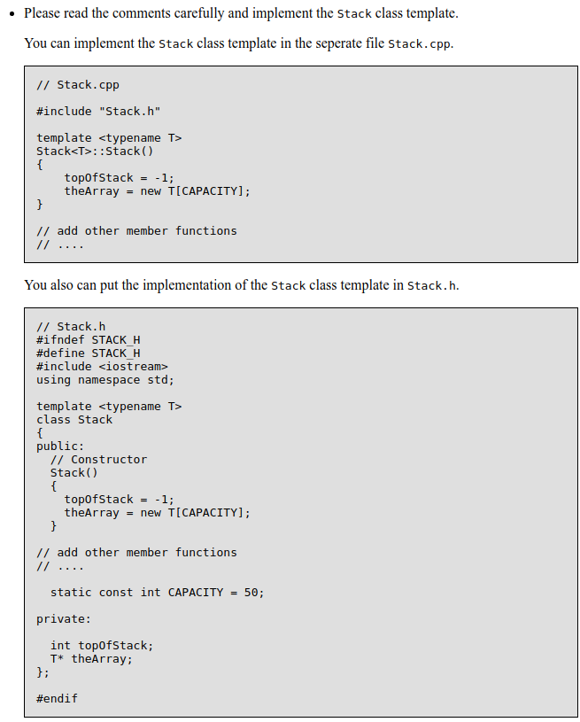 Solved Lab Exercise Write A C++ Program To Implement Stack | Chegg.com