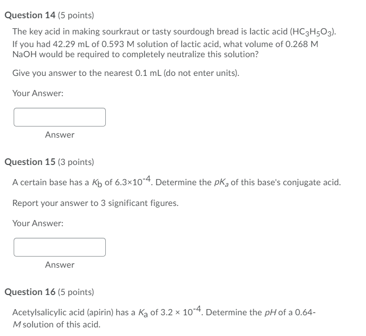 Solved Question 14 (5 Points) The Key Acid In Making | Chegg.com