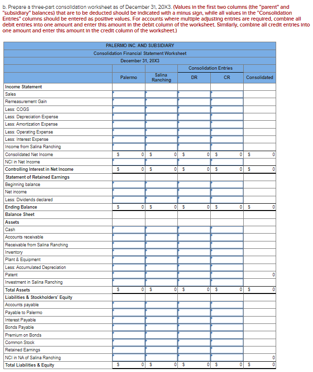 Solved Palermo Inc. purchased 80 percent of the outstanding
