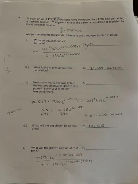 Solved I am confused for how to solve for 7c, specifically | Chegg.com